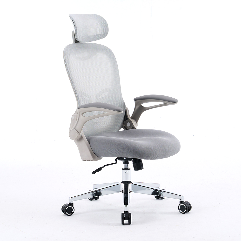 5140 Musta/valkoinen ergonominen mesh -toimistotuoli, korkea takaosa tietokonetuoli