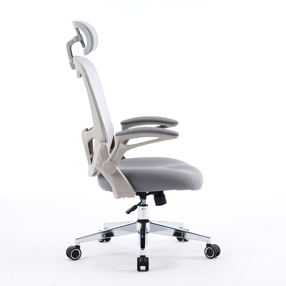 5140 Musta/valkoinen ergonominen mesh -toimistotuoli, korkea takaosa tietokonetuoli
