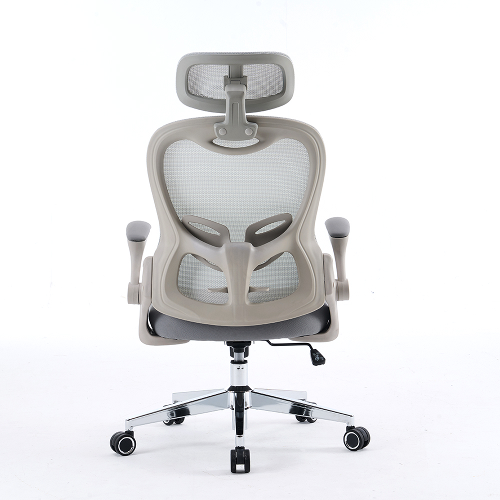 5140 Musta/valkoinen ergonominen mesh -toimistotuoli, korkea takaosa tietokonetuoli