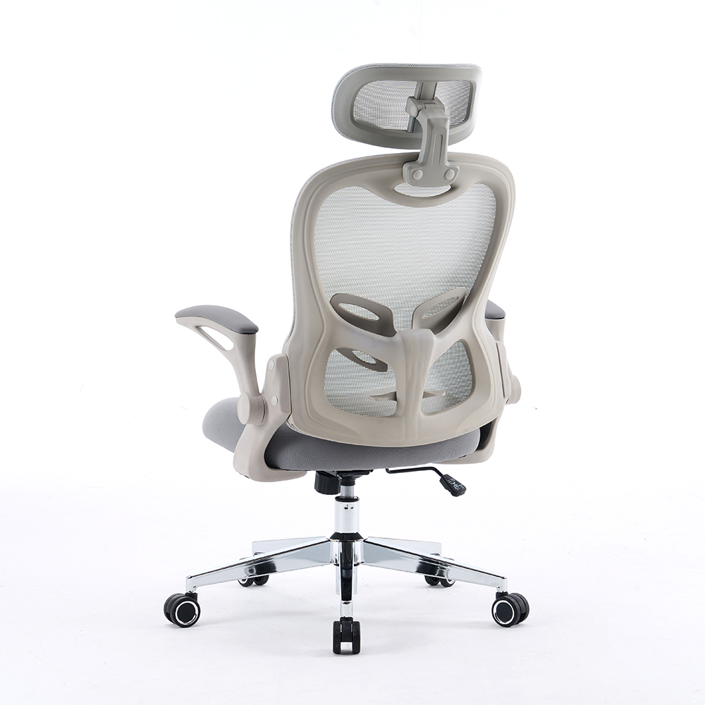 5140 Musta/valkoinen ergonominen mesh -toimistotuoli, korkea takaosa tietokonetuoli