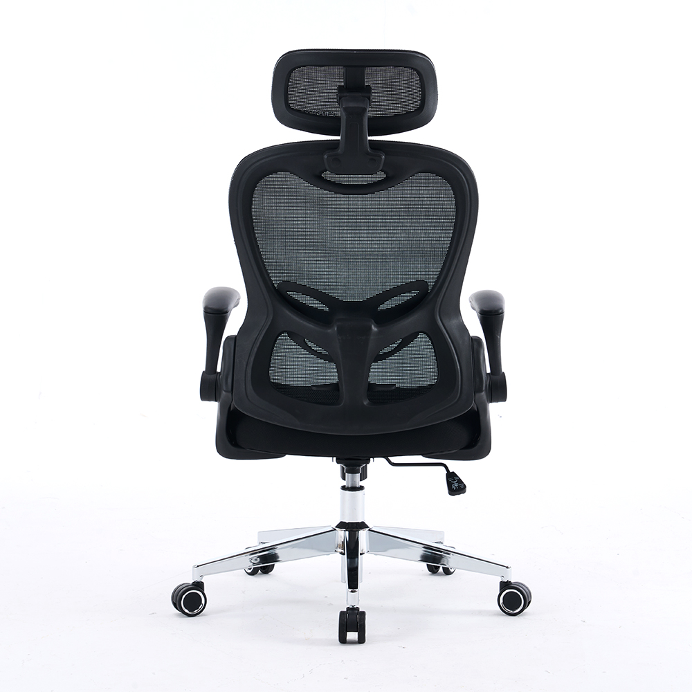 5140 Musta/valkoinen ergonominen mesh -toimistotuoli, korkea takaosa tietokonetuoli