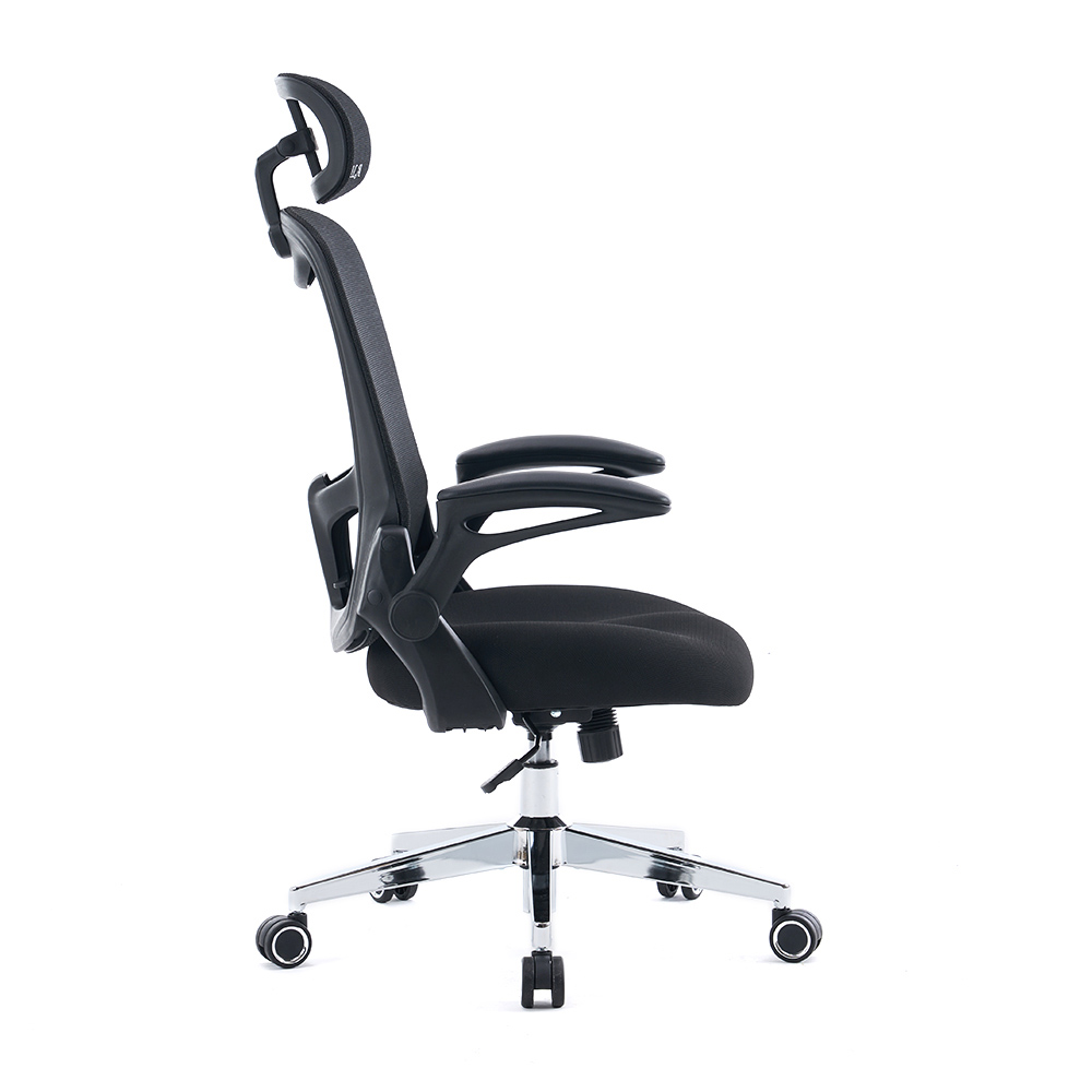 5140 Musta/valkoinen ergonominen verkkotuoli, korkeaselkäinen tietokonetuoli