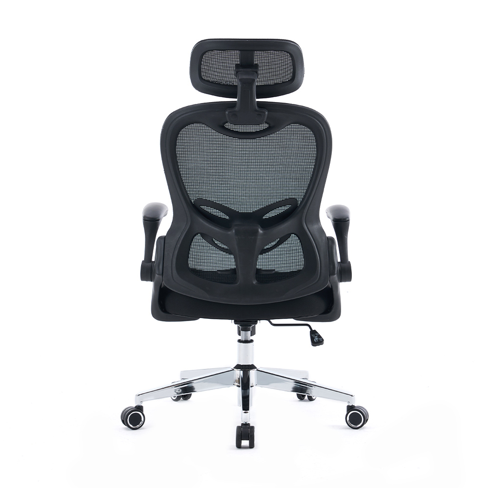 5140 Musta/valkoinen ergonominen verkkotuoli, korkeaselkäinen tietokonetuoli