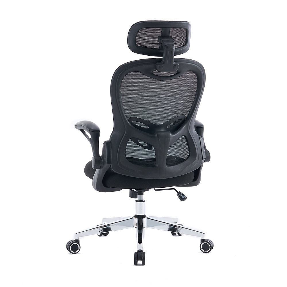 5140 Musta/valkoinen ergonominen verkkotuoli, korkeaselkäinen tietokonetuoli